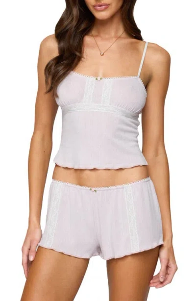 Edikted Sephi Lace Trim Pointelle Camisole