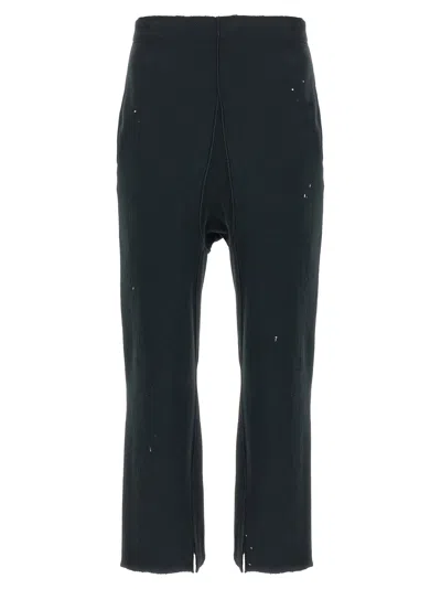 Maison Margiela Distressed Graffiti Joggers Elastic Waistband In Blue