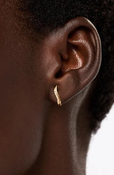 Ana Luisa Solid Gold Lab Grown Diamond Flame Studs