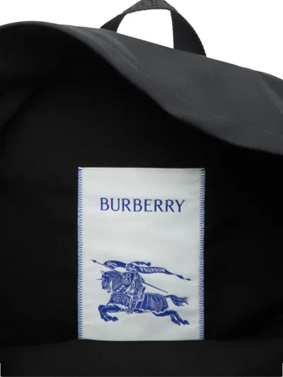 Burberry Black Backpack With Spacious Design And Padded Straps