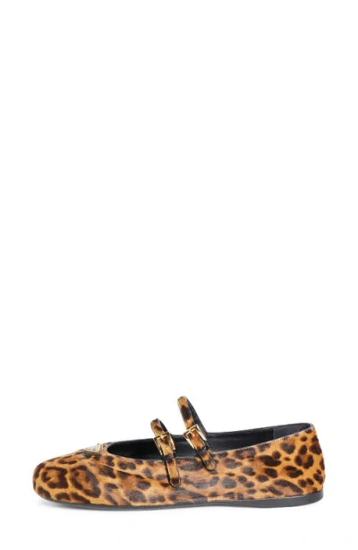 Prada Printed Leather Ballet Flats