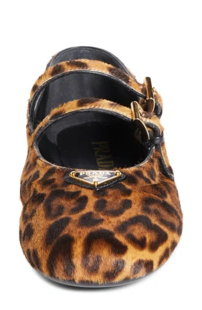 Prada Printed Leather Ballet Flats