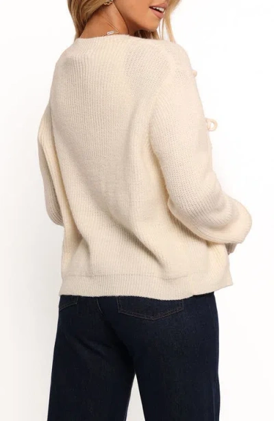 Petal And Pup Petal & Pup Wilde Bow Front Cardigan In Blue