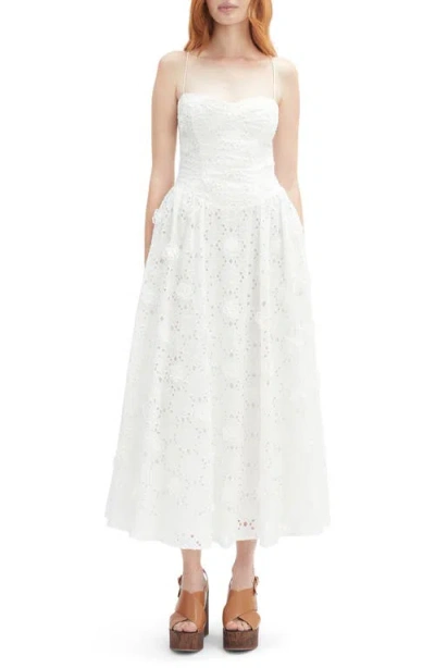 Bardot Estie Broderie Anglaise Cotton Maxi Dress In White