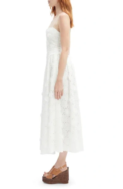 Bardot Estie Broderie Anglaise Cotton Maxi Dress In White
