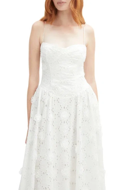Bardot Estie Broderie Anglaise Cotton Maxi Dress In White
