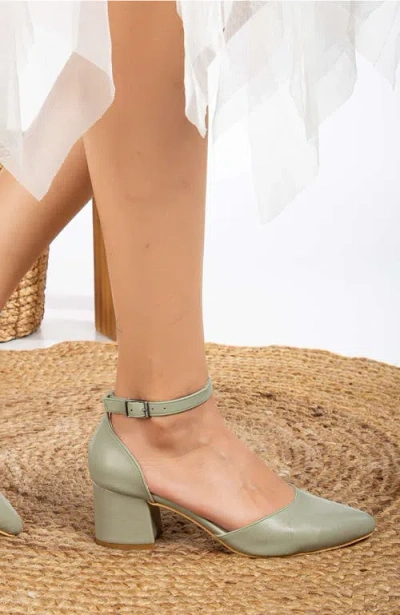 Forever & Always Shoes Marcelle Low Block Heel Pumps