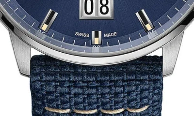Mido Commander Automatic Fabric Strap Watch, 40mm In Blue