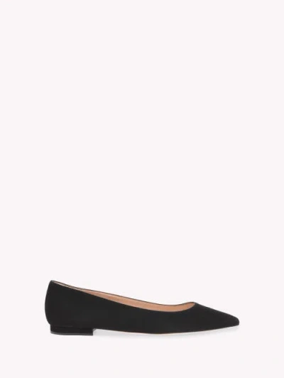 Gianvito Rossi Suede Pointed-toe Ballerina Flats