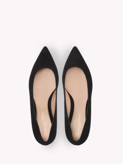 Gianvito Rossi Suede Pointed-toe Ballerina Flats