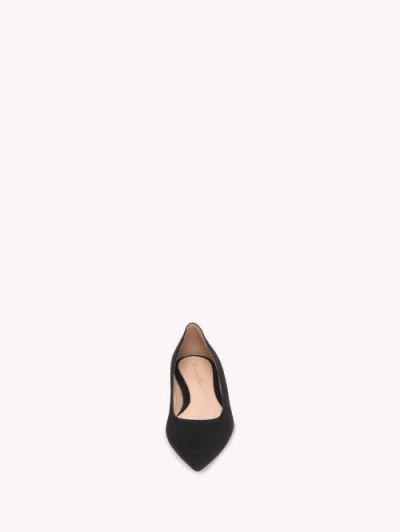 Gianvito Rossi Suede Pointed-toe Ballerina Flats