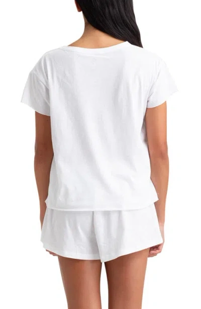 Papinelle Jada Organic Cotton Knit Long Sleeve Boxy Tee In Butter