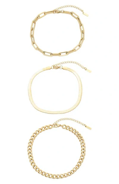 St. Moran Set Of 3 Assorted Chain Bracelets