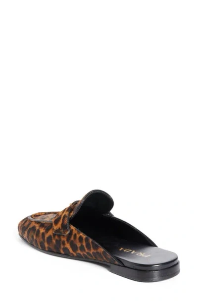 Prada Leather Leopard Logo Mules