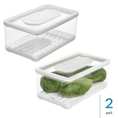 Idesign Large Fridge Produce Bin With Removable Drainage Tray And Lid