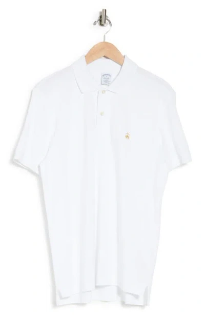 Brooks Brothers Golden Fleece Stretch Supima Polo Shirt In White
