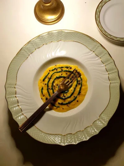 Mepra Sole Pewter Gold Flatware  Set