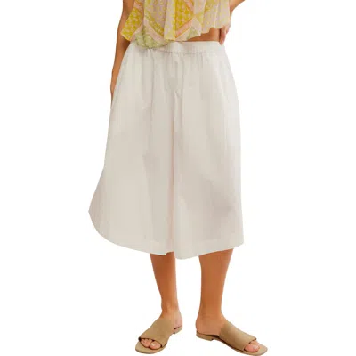 Free People Lucca Culotte Shorts In Ivory