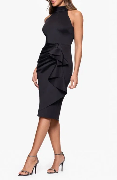 Xscape Evenings Cascade Ruffle Cocktail Sheath Dress
