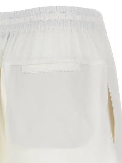 Brunello Cucinelli Paneled Track Bermuda And Short White