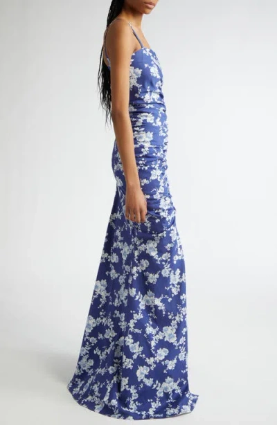 Carolina Herrera Floral-print Gathered Gown