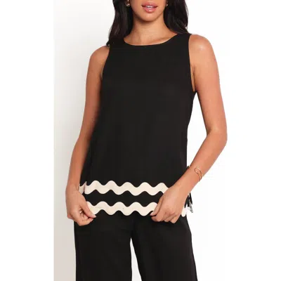 Petal And Pup Petal & Pup Taliah Embroidered Sleeveless Top In Black