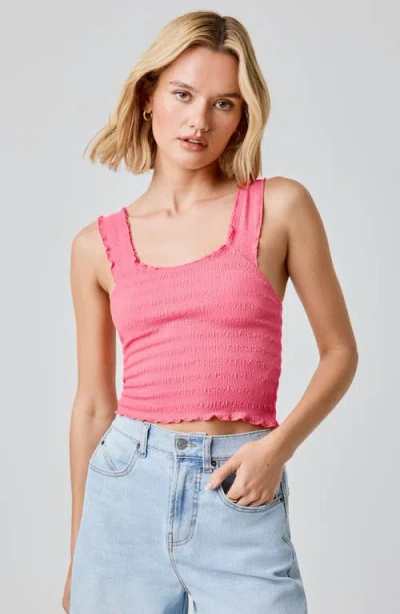 Florence By Mills Lettuce Edge Tank In Pink