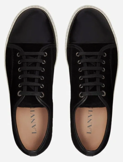 Lanvin Dbb1 Suede Sneakers In Multi