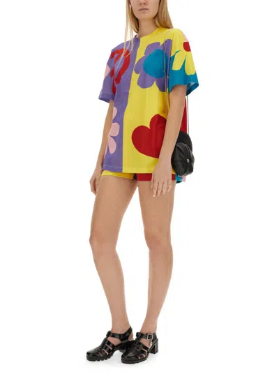 Moschino Jeans Colour-block Cotton Mini Shorts