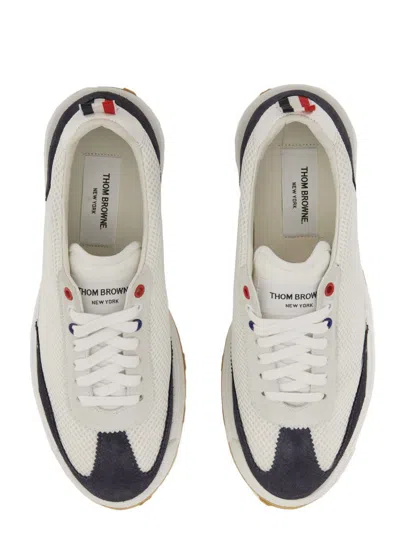 Thom Browne Tech Runner In Fine Kid Suede