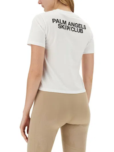 Palm Angels Logo Print Cotton T-shirt