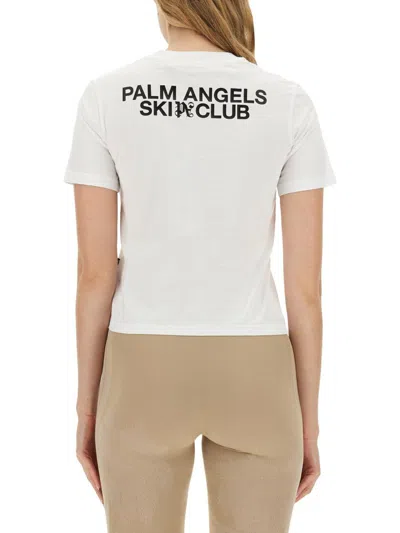 Palm Angels Logo Print Cotton T-shirt