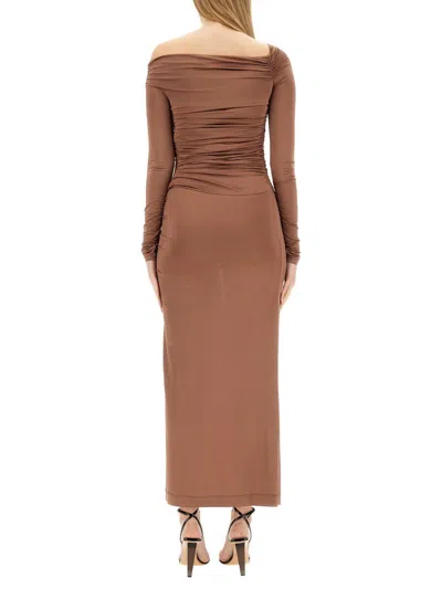 Helmut Lang One-shoulder Ruched Stretch-jersey Midi Dress