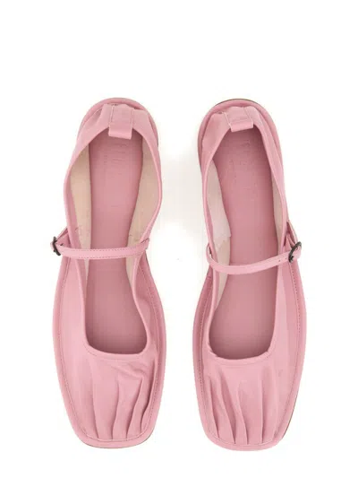 Hereu Woman Ballet Flats Pink Size 11 Leather