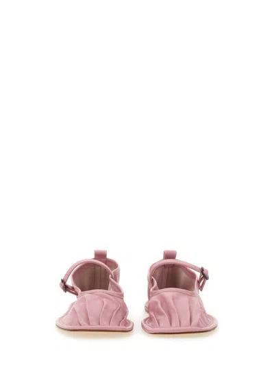 Hereu Woman Ballet Flats Pink Size 11 Leather