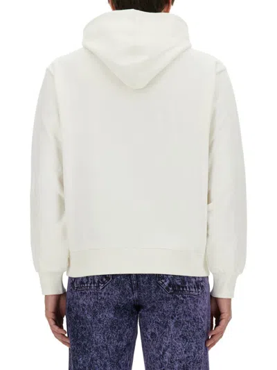 Marni Blue Hoodie With Logo On Chest For Men
