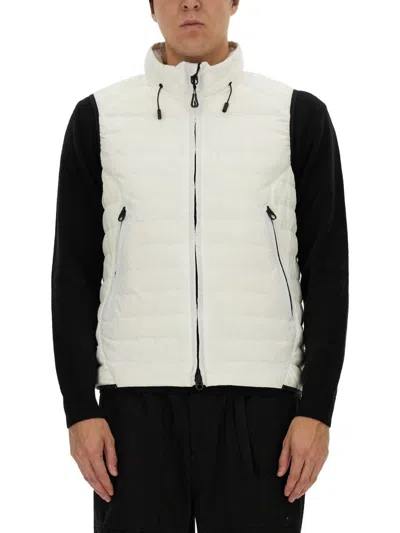 Jg1 Quilted High-collar Padded Vest With Zippered Pockets
