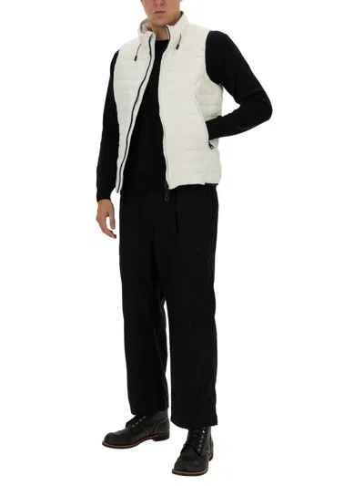 Jg1 Quilted High-collar Padded Vest With Zippered Pockets