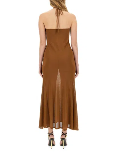 Tom Ford Viscose Jersey Knit Flared Long Dress