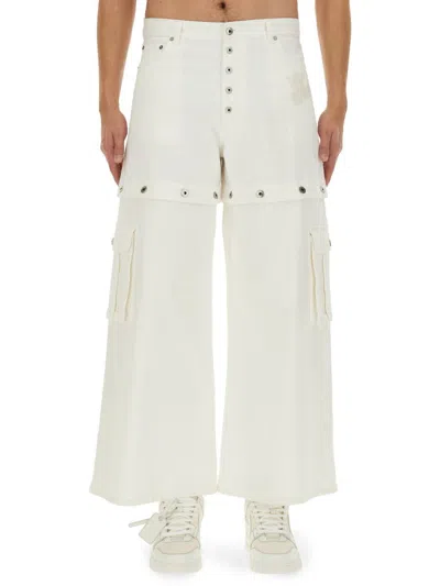Off-white Off White Baggy-fit Jeans With Logo