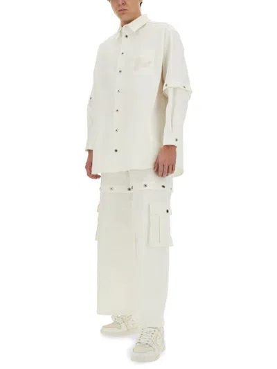 Off-white Off White Baggy-fit Jeans With Logo