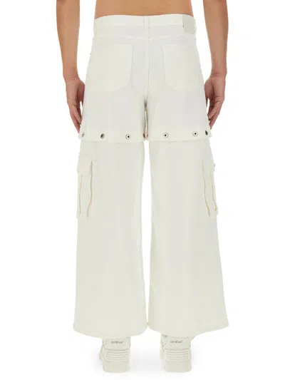 Off-white Off White Baggy-fit Jeans With Logo