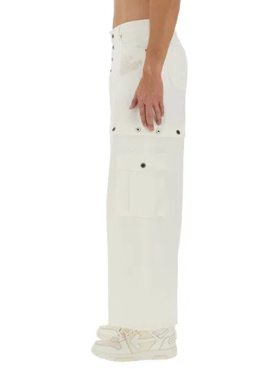 Off-white Off White Baggy-fit Jeans With Logo