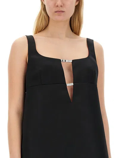 Nina Ricci Embellished Square Neckline Mini Length Dress
