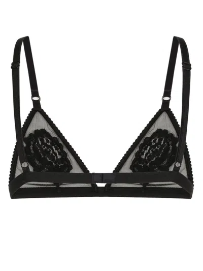 Dolce & Gabbana Floral-motif Triangle Bra