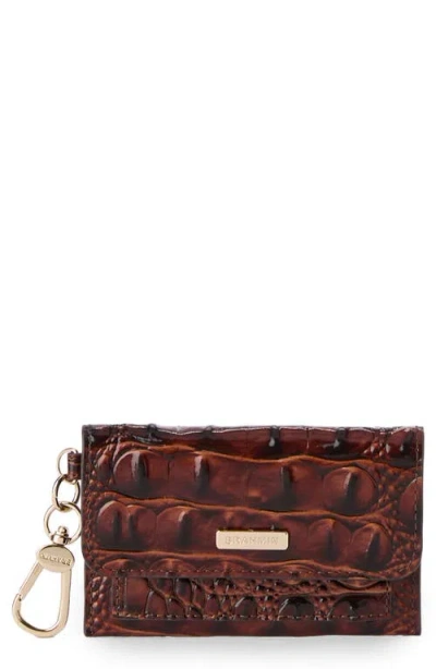 Brahmin Ricki Croc Embossed Leather Card Case