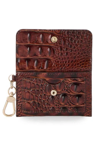 Brahmin Ricki Croc Embossed Leather Card Case