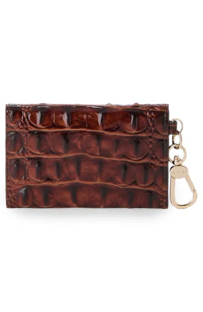 Brahmin Ricki Croc Embossed Leather Card Case