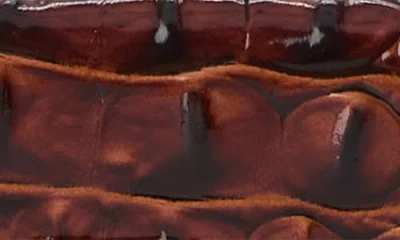 Brahmin Ricki Croc Embossed Leather Card Case