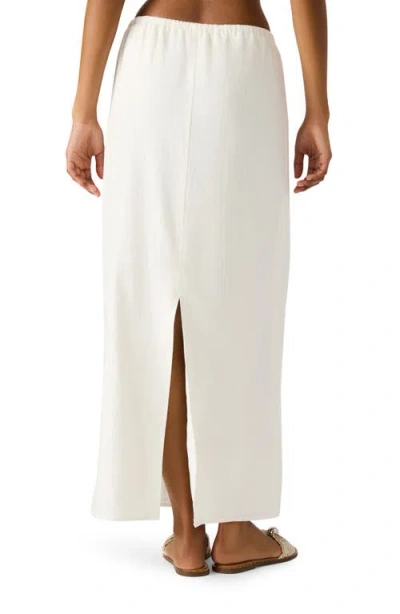 Steve Madden Cadi Linen Drawstring Waist Maxi Skirt In Animal Print